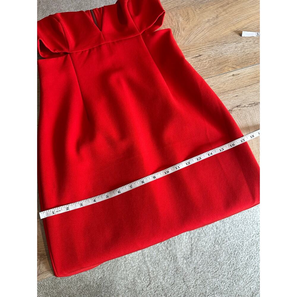 Alice + Olivia Riki Fitted Cutout Dress Fitted Poppy Red 6 - Picture 10 of 12